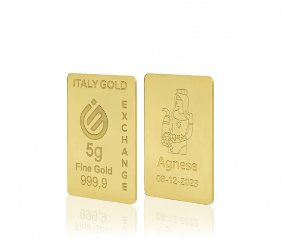 24 Karat Glückbringer-Göttin Goldbarren aus 5 g IGE GOLD